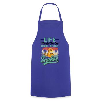 Snake Owner Snake Lover - Cooking Apron - royal blue - Front - AI Model Male 185 dark (185cm)
