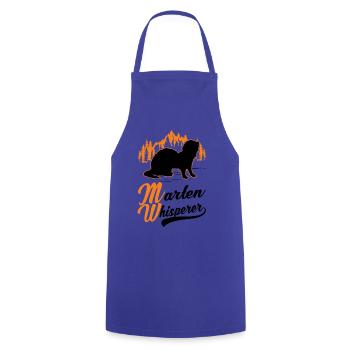 Marten Whisperer Pine Marten - Cooking Apron - royal blue - Front - AI Model Male 185 dark (185cm)