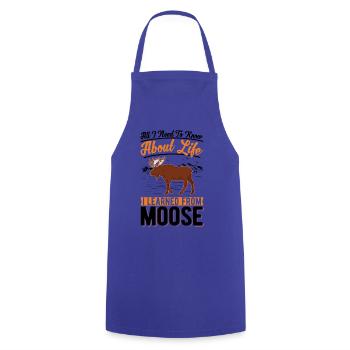 Moose Gift Moose Antlers Scandinavia - Cooking Apron - royal blue - Front - AI Model Male 185 dark (185cm)