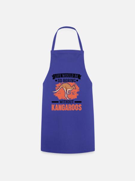 Australisches Känguru Australien Kangaroo - Kochschürze - Royalblau