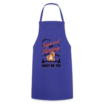 Écureuil cadeau écureuil gris - Tablier de cuisine - bleu royal - Devant - AI Model Male 185 dark (185cm)