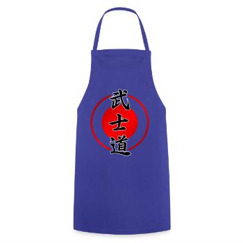 Le Bushido | La voie du guerrier - Tablier de cuisine - bleu royal - Devant - AI Model Male 185 dark (185cm)