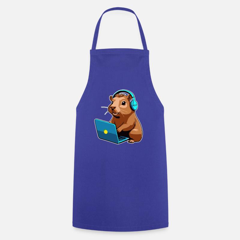 Capybara Programmierer Coder Computer - Kochschürze - Royalblau