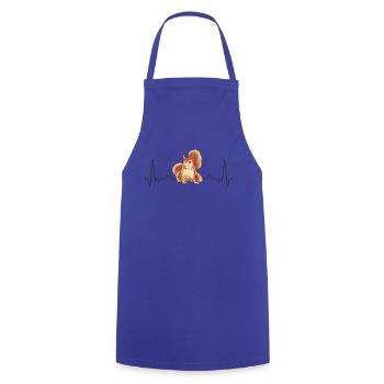Squirrel Heartbeat - Cooking Apron - royal blue - Front - AI Model Male 185 dark (185cm)