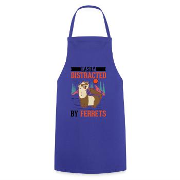 Facilement distrait par les furets Frettchen - Tablier de cuisine - bleu royal - Devant - AI Model Male 185 dark (185cm)