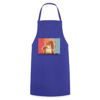 Eichhörnchen Retro Squirrel - Cooking Apron - royal blue - Front - AI Model Male 185 dark (185cm)