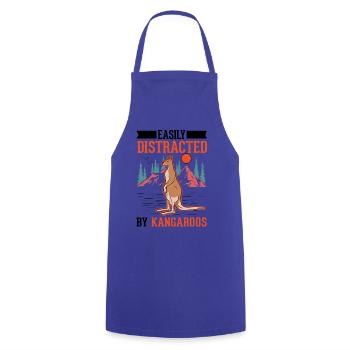 Easily distracted by Kangaroos Kangaroo - Cooking Apron - royal blue - Front - AI Model Male 185 dark (185cm)