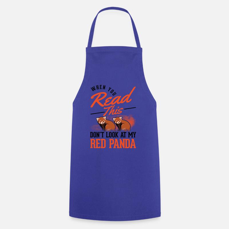 Roter Panda Geschenk Red Panda - Kochschürze - Royalblau