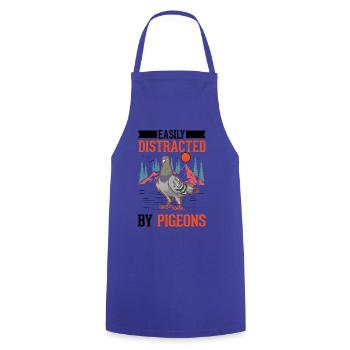 Pigeon, pigeon fancier, city pigeon, racing pigeon - Cooking Apron - royal blue - Front - AI Model Male 185 dark (185cm)