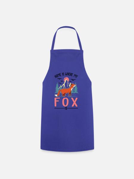 Fuchs Geschenk Rotfuchs - Kochschürze - Royalblau