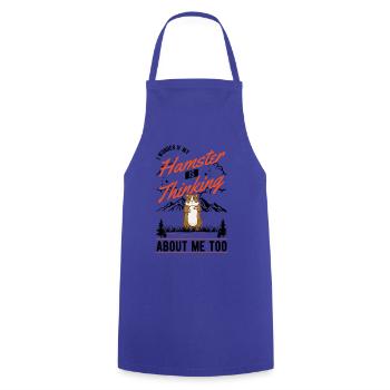 Hamster Hamster Wheel Gold Hamster Hamster - Cooking Apron - royal blue - Front - AI Model Male 185 dark (185cm)