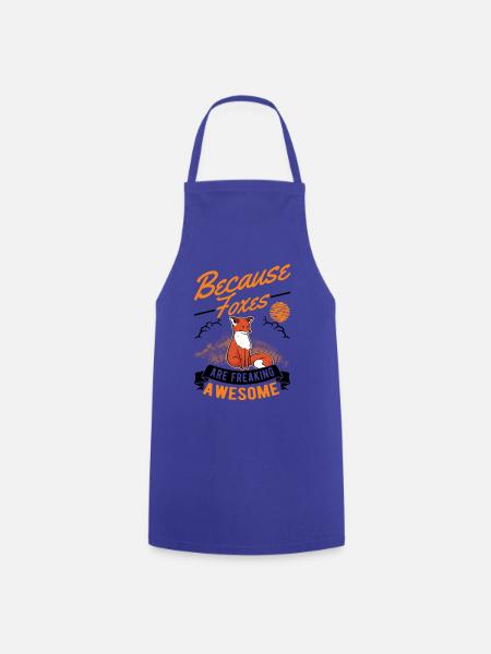 Fuchs Geschenk Rotfuchs - Kochschürze - Royalblau