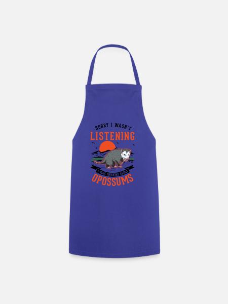 Opossum Geschenk Possum Beutelratte - Kochschürze - Royalblau