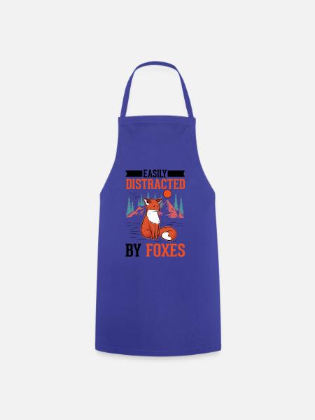 Fuchs Geschenk Rotfuchs - Kochschürze - Royalblau