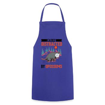 Easily distracted by Opossums Possum Beutelratte - Cooking Apron - royal blue - Front - AI Model Male 185 dark (185cm)
