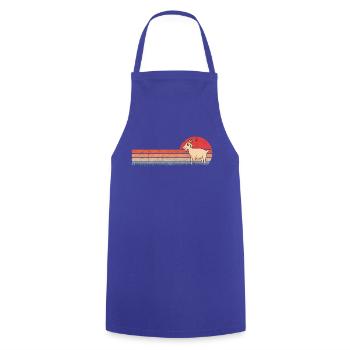 Chèvres Retro Goat Host Vintage Goat - Tablier de cuisine - bleu royal - Devant - AI Model Male 185 dark (185cm)