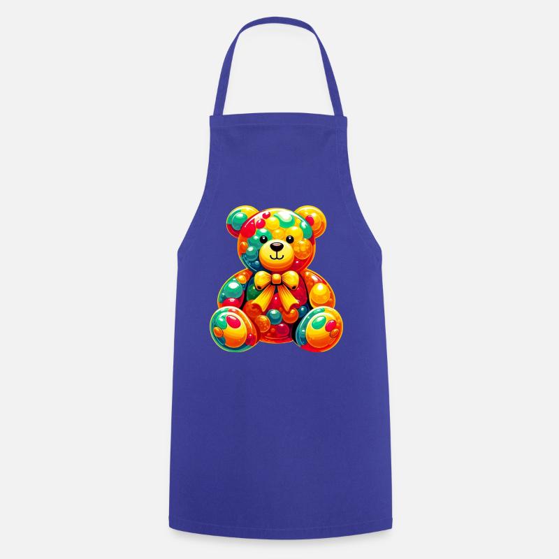 Bear - Cooking Apron - royal blue