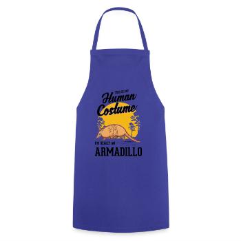 Armadillo Human Costume Gürteltier - Cooking Apron - royal blue - Front - AI Model Male 185 dark (185cm)