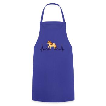 Shetland Pony Herzschlag - Kochschürze - Royalblau - Vorne - AI Model Male 185 dark (185cm)