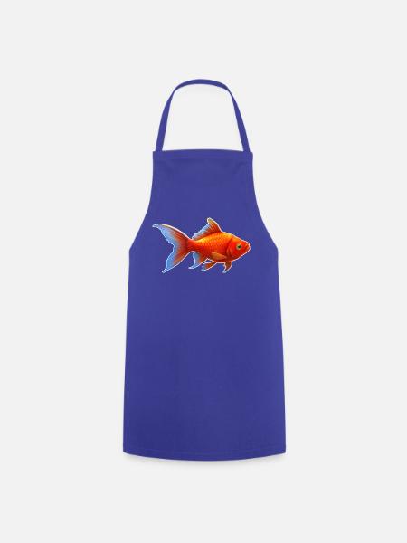 Goldfisch Nr.4 - Kochschürze - Royalblau