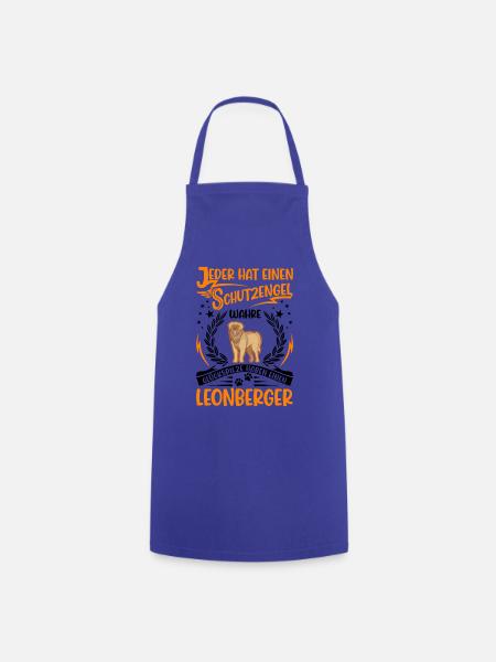 Leonberger Schutzengel - Kochschürze - Royalblau