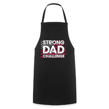 Strong Dad Challenge - Cooking Apron - black - Front - AI Model Male 185 dark (185cm)