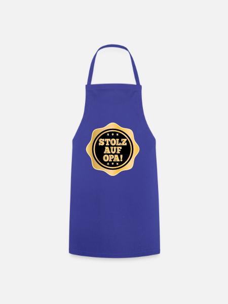 STOLZ AUF OPA - GROßPAPA - Kochschürze - Royalblau