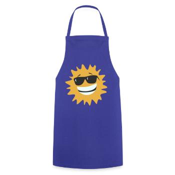 Sunburst lächelt mit Sonnenbrille - Kochschürze - Royalblau - Vorne - AI Model Male 185 dark (185cm)