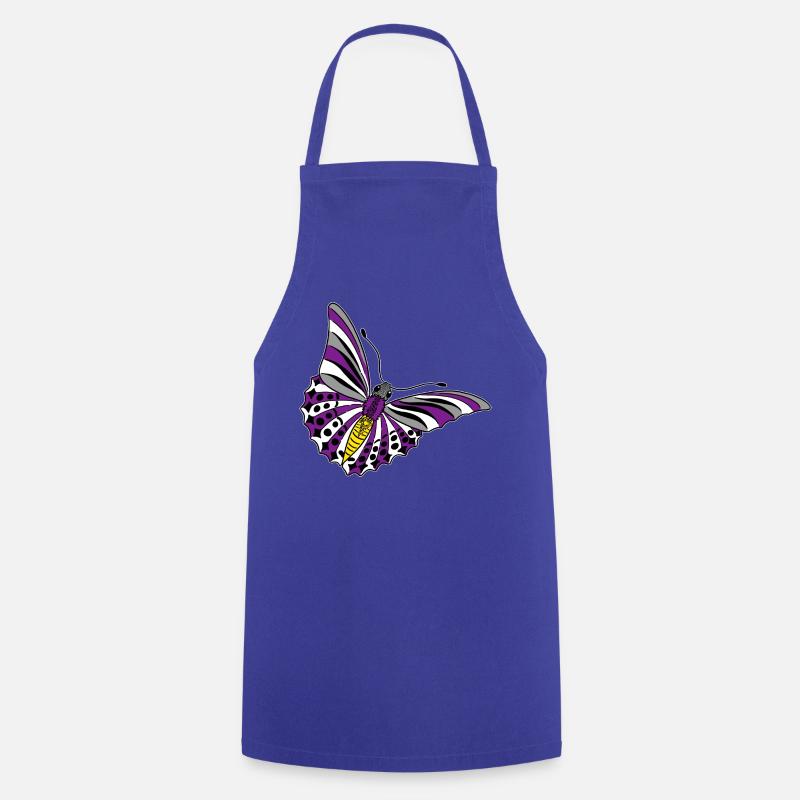 butterfly asexual non binary labrys lesbian - Cooking Apron - royal blue