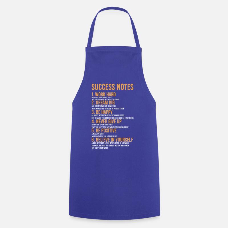 Notes de réussite - Tablier de cuisine - bleu royal