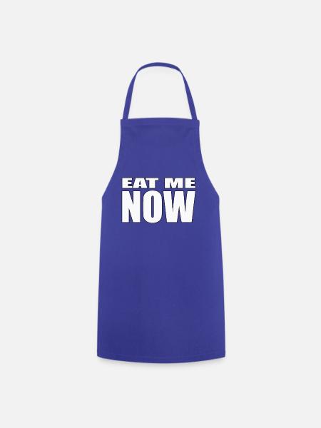 EAT ME NOW - Kochschürze - Royalblau