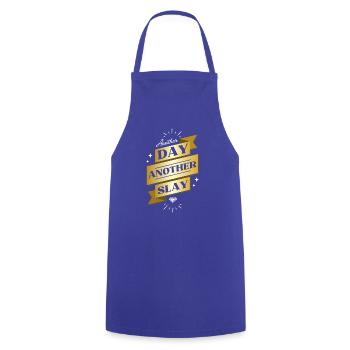 Another Day Another Slay – Glam Statement - Cooking Apron - royal blue - Front - AI Model Male 185 dark (185cm)
