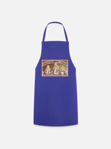 Half Parent, Half Coffee – Vintage Look - Kochschürze - Royalblau