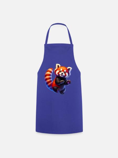 Kleiner Panda - Kochschürze - Royalblau