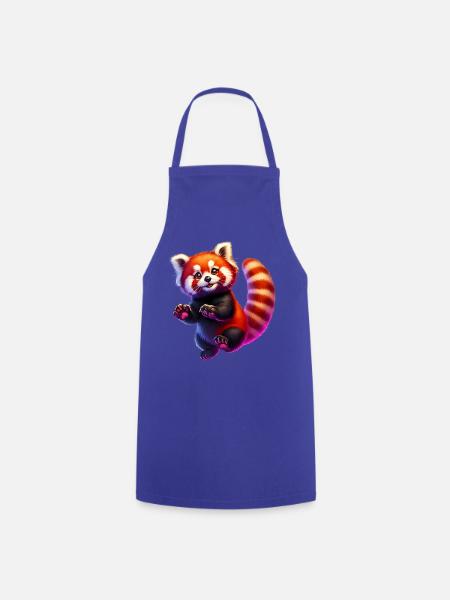 Kleiner Panda - Kochschürze - Royalblau