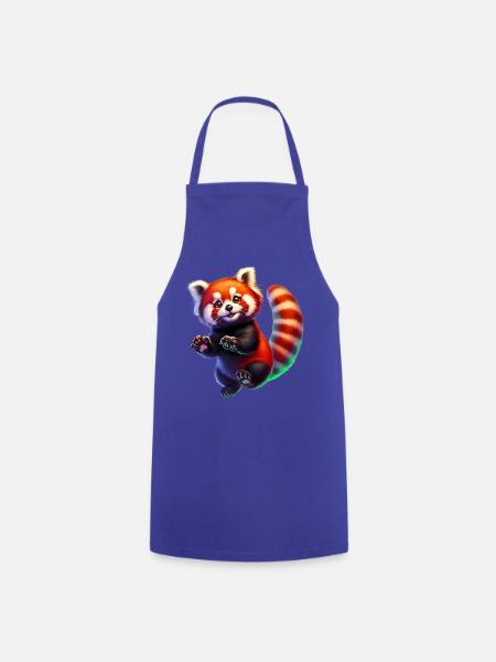 Kleiner Panda - Kochschürze - Royalblau