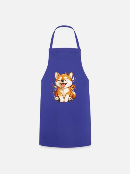 Shiba Inu - Kochschürze - Royalblau