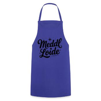 Meddl Loide - Deutsche Memes - Kochschürze - Royalblau - Vorne - AI Model Male 185 dark (185cm)