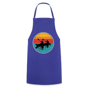 Sunset Kayak Duo Circle - Cooking Apron - royal blue - Front - AI Model Male 185 dark (185cm)