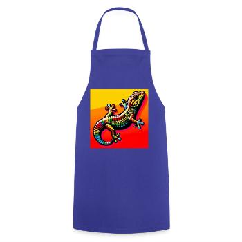 Gecko - Cooking Apron - royal blue - Front - AI Model Male 185 dark (185cm)