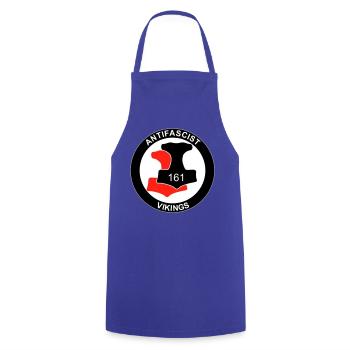 Antifa Vikings - Kochschürze - Royalblau - Vorne - AI Model Male 185 dark (185cm)