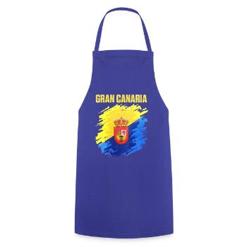 Puissant écusson du club de Gran Canaria - Tablier de cuisine - bleu royal - Devant - AI Model Male 185 dark (185cm)