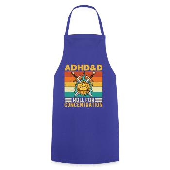 ADHS &amp; ADHS-Rolle für Konzentration Lustiges RPG-Gamer - Kochschürze - Royalblau - Vorne - AI Model Male 185 dark (185cm)