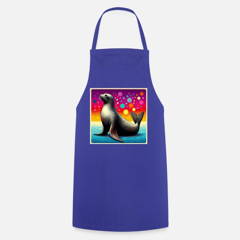 seal - Cooking Apron - royal blue