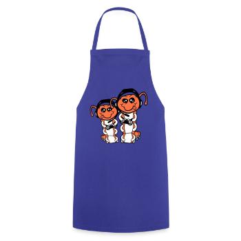 2 gamer caterpillar nerd gaming controller console game - Cooking Apron - royal blue - Front - AI Model Male 185 dark (185cm)