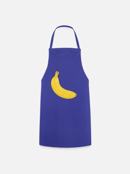 Glitzernde Bananen-Illustration - Kochschürze - Royalblau