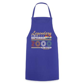 September 2000 Vintage Retro Birthday Gift - Cooking Apron - royal blue - Front - AI Model Male 185 dark (185cm)