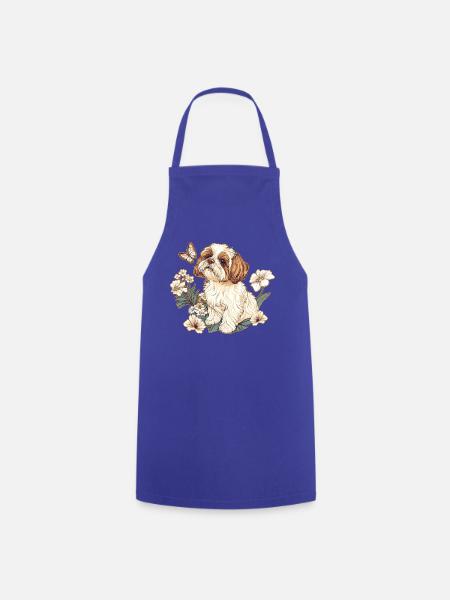 Shih Tzu - Kochschürze - Royalblau
