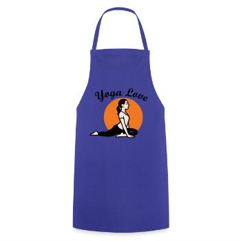 Yoga Love - Kochschürze - Royalblau - Vorne - AI Model Male 185 dark (185cm)