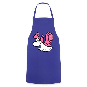 Schnecke Mädchen weiblich süß hübsch Schleife Frau - Kochschürze - Royalblau - Vorne - AI Model Male 185 dark (185cm)